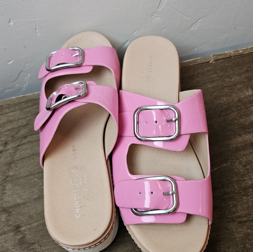 Chinese Laundry Barbie Pink Platform Slides – 8.5 - Y2K - Picture 8 of 9